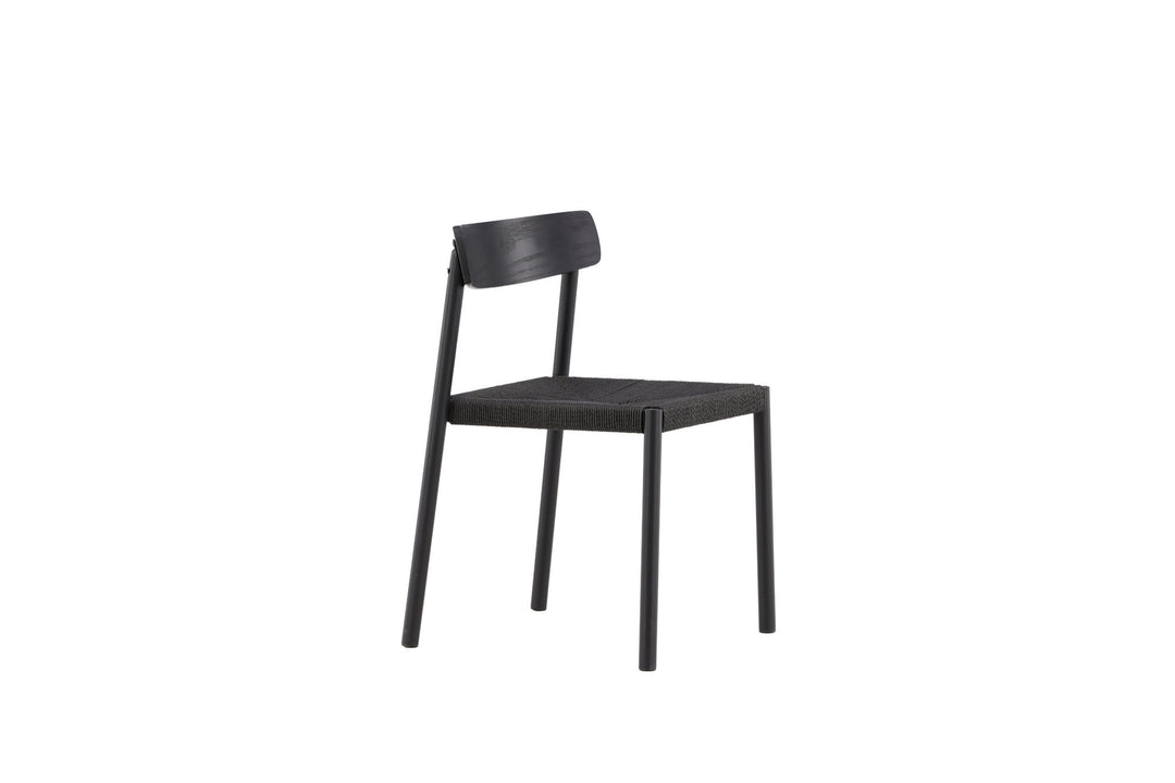 Vind Malmön Dining Chair - Black / Black Rope