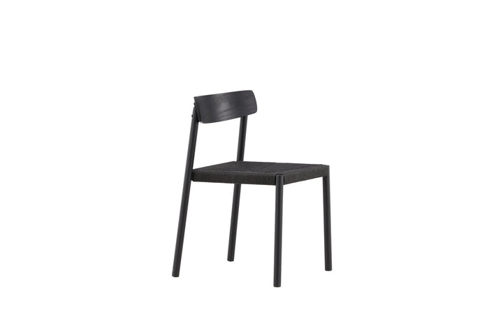Vind Malmön Dining Chair - Black / Black Rope