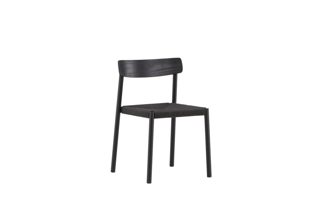 Vind Malmön Dining Chair - Black / Black Rope
