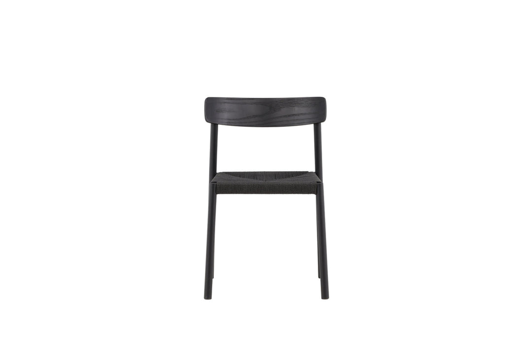 Vind Malmön Dining Chair - Black / Black Rope