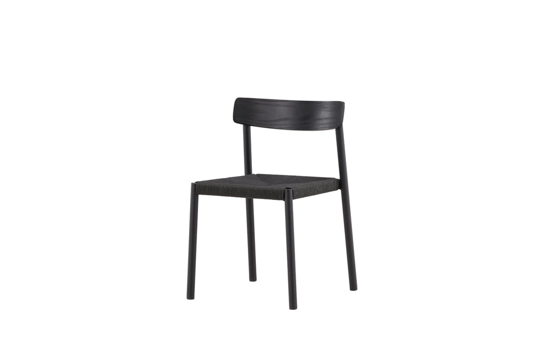 Vind Malmön Dining Chair - Black / Black Rope