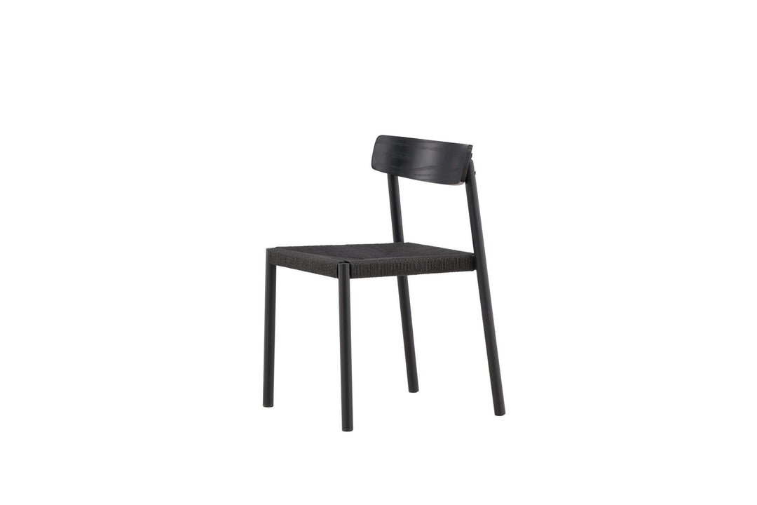 Vind Malmön Dining Chair - Black / Black Rope