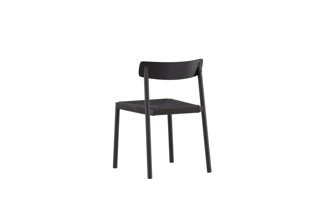 Vind Malmön Dining Chair - Black / Black Rope