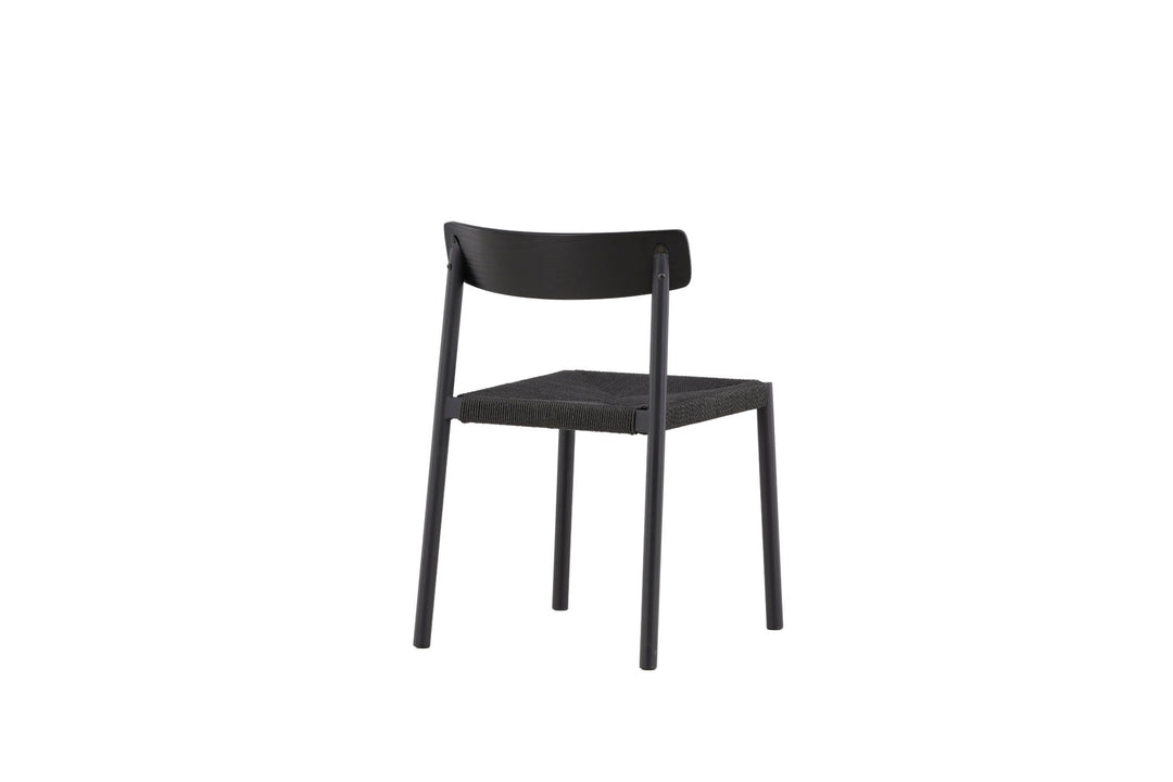 Vind Malmön Dining Chair - Black / Black Rope