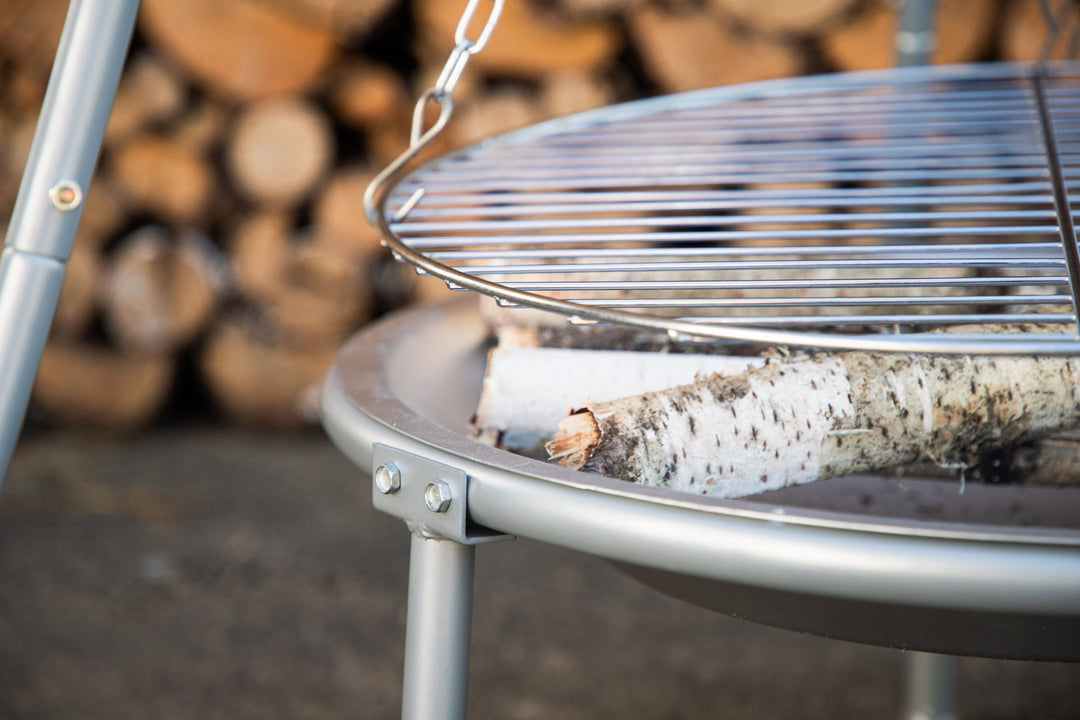Venture Home Ukunda Firepit/Grill Steel - Silver