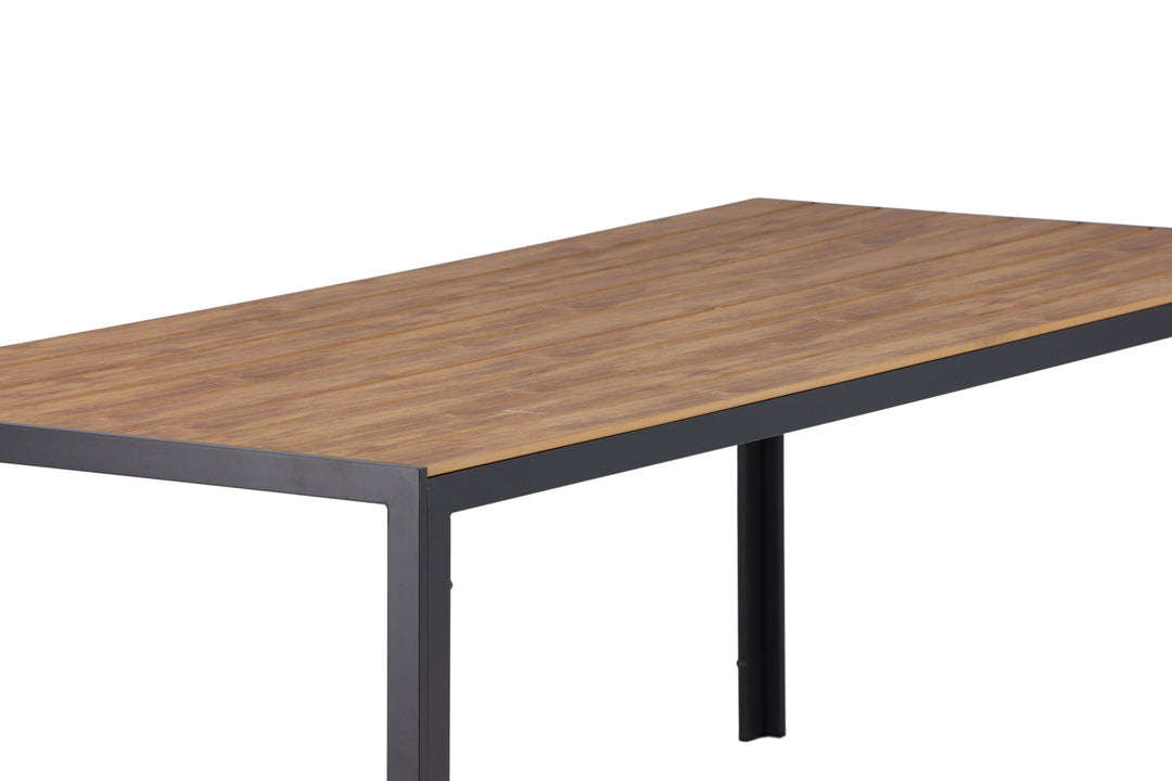 Venture Home Break Diningtable Alumnium - Black / Nature Rectangular 90*200*