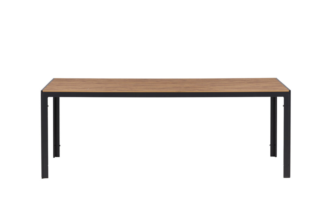 Venture Home Break Diningtable Alumnium - Black / Nature Rectangular 90*200*