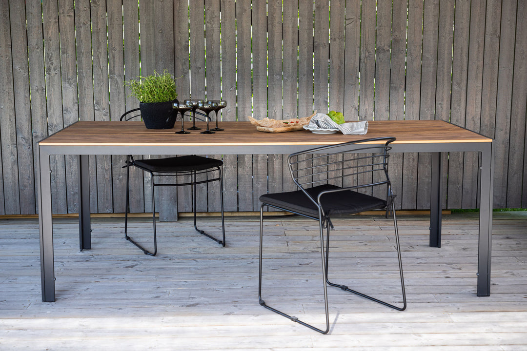 Venture Home Break Diningtable Alumnium - Black / Nature Rectangular 90*200*
