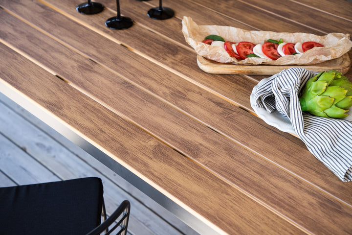 Venture Home Break Diningtable Alumnium - Black / Nature Rectangular 90*200*