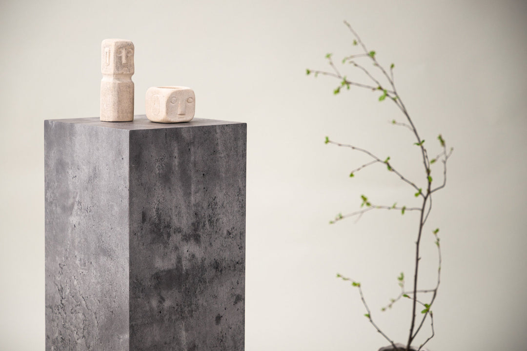 Vind Ramsvik - Low Storage - Stone / Stonelook Wood