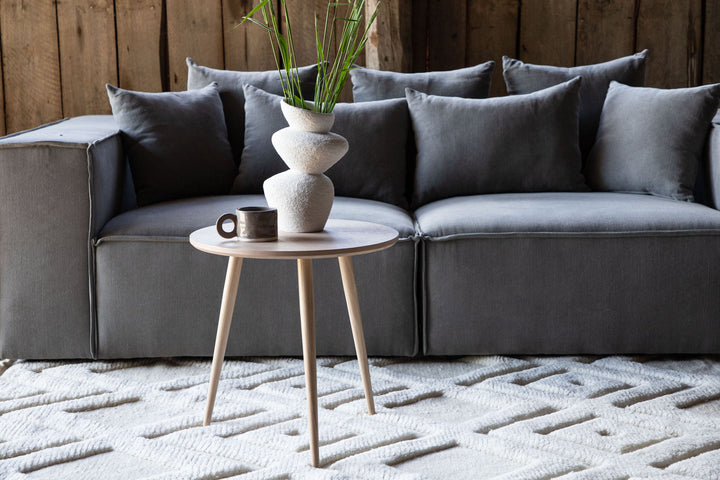 Vind Askim Side Table - Veneer Whitewash /