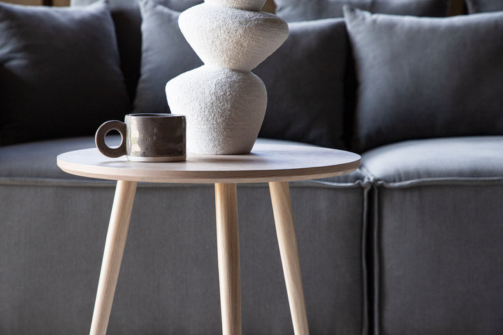 Vind Askim Side Table - Veneer Whitewash /