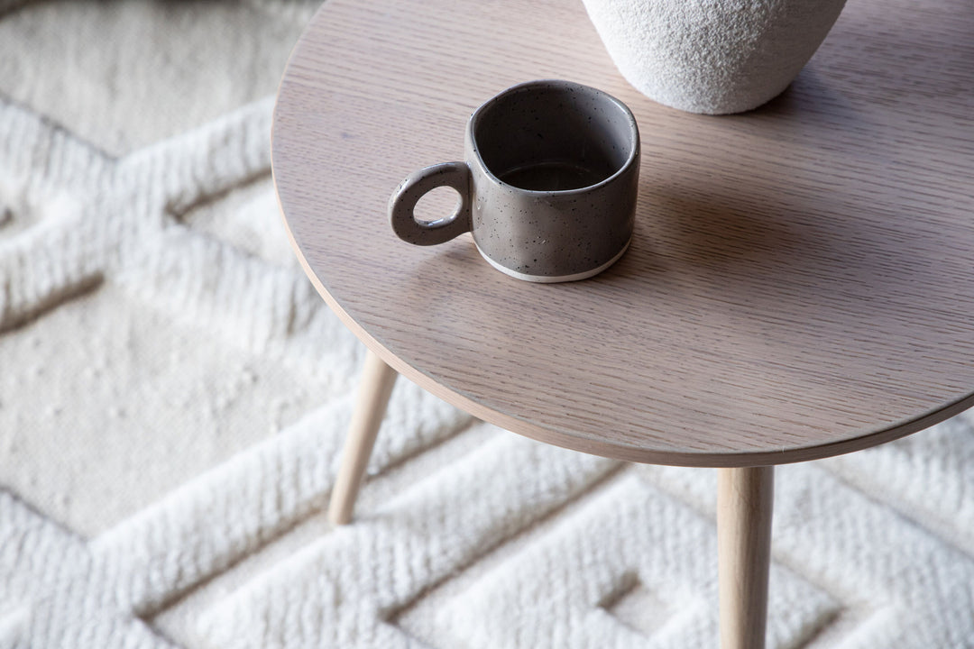 Vind Askim Side Table - Veneer Whitewash /