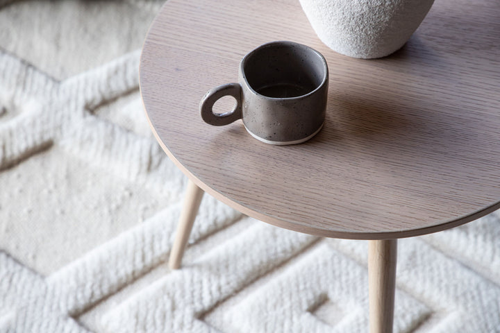 Vind Askim Side Table - Veneer Whitewash /