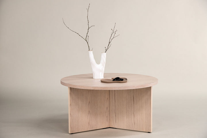 Vind Saltö Small Sofa Table - Whitewash / Wood