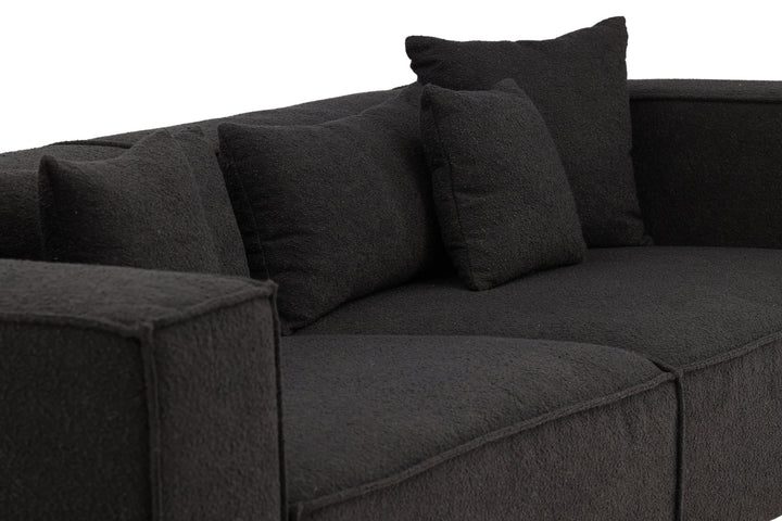 Vind Gillholmen Sofa - Black / Black Boucle