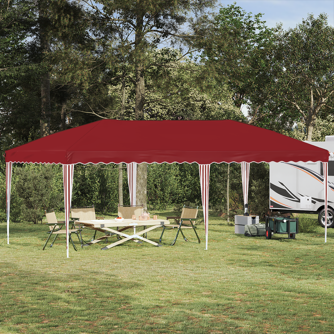Pop-up Festtelt 575 x 290 x 245 cm Bordeaux