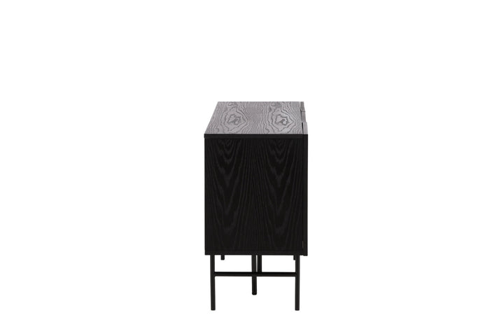 Vind Björkön Low Cabinet Storage - Black / Oak/faneer
