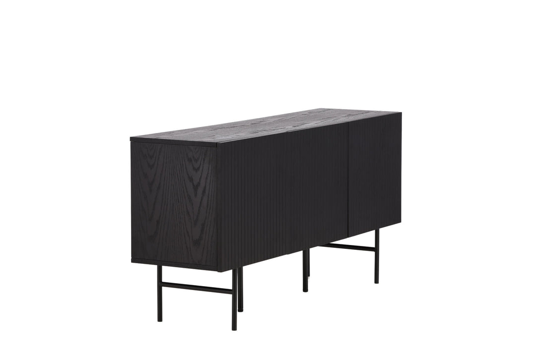 Vind Björkön Low Cabinet Storage - Black / Oak/faneer