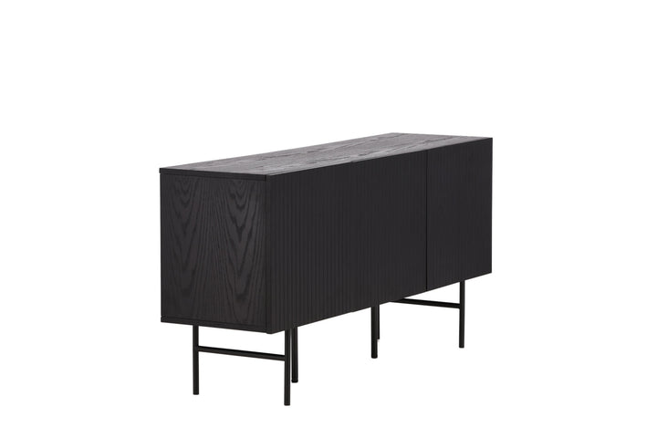 Vind Björkön Low Cabinet Storage - Black / Oak/faneer
