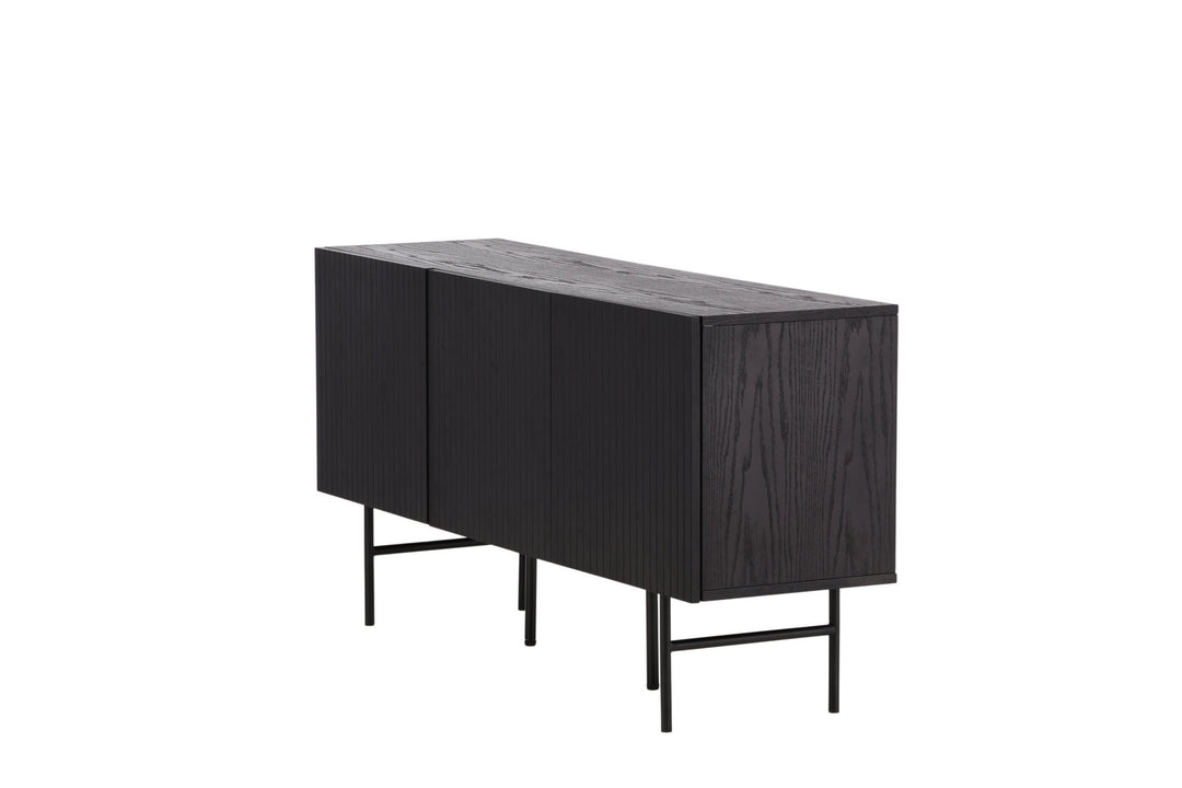 Vind Björkön Low Cabinet Storage - Black / Oak/faneer