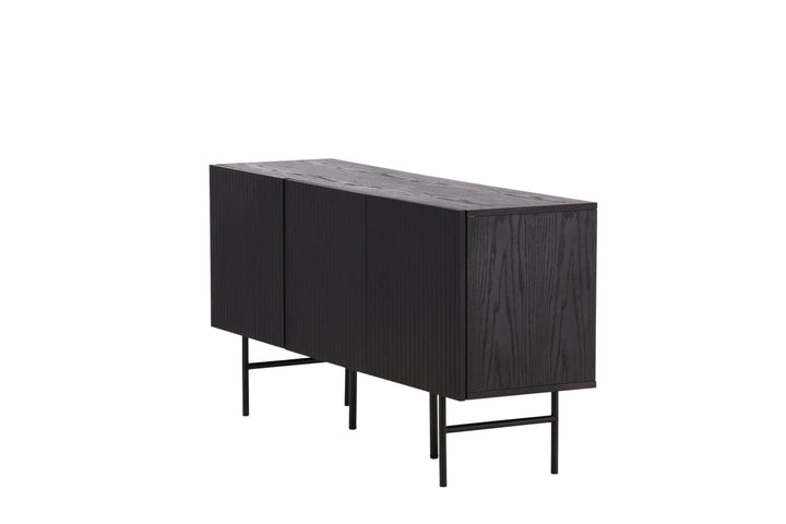 Vind Björkön Low Cabinet Storage - Black / Oak/faneer