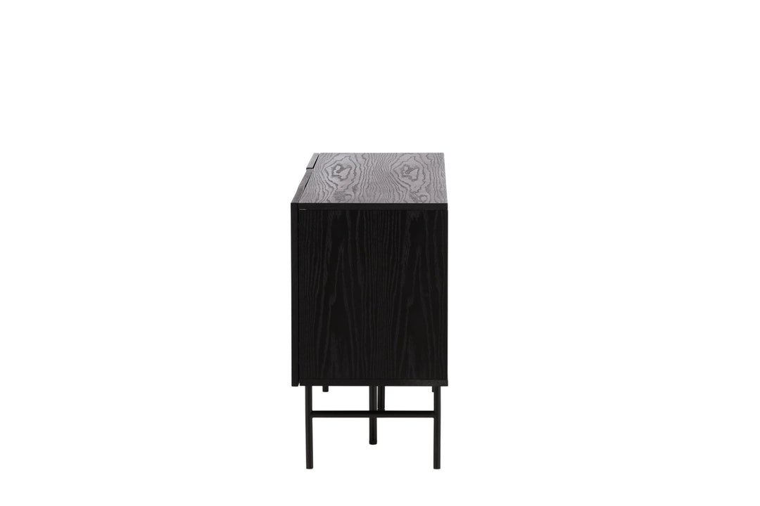 Vind Björkön Low Cabinet Storage - Black / Oak/faneer