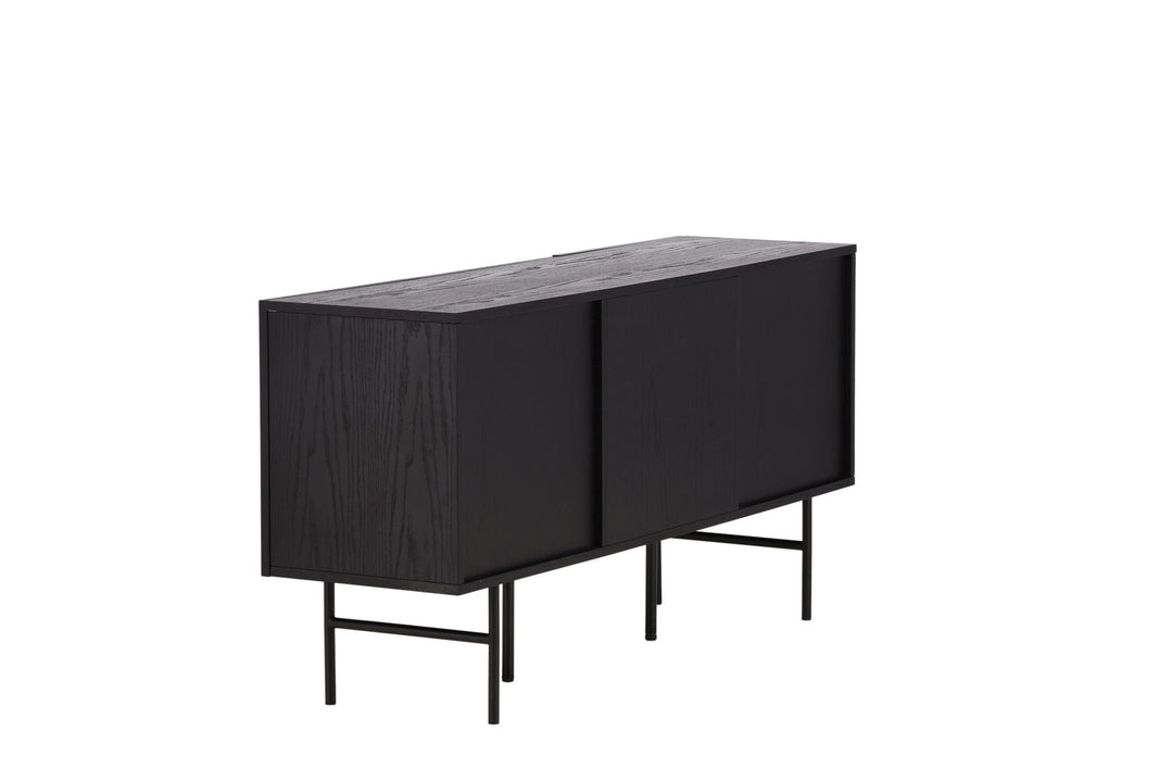 Vind Björkön Low Cabinet Storage - Black / Oak/faneer