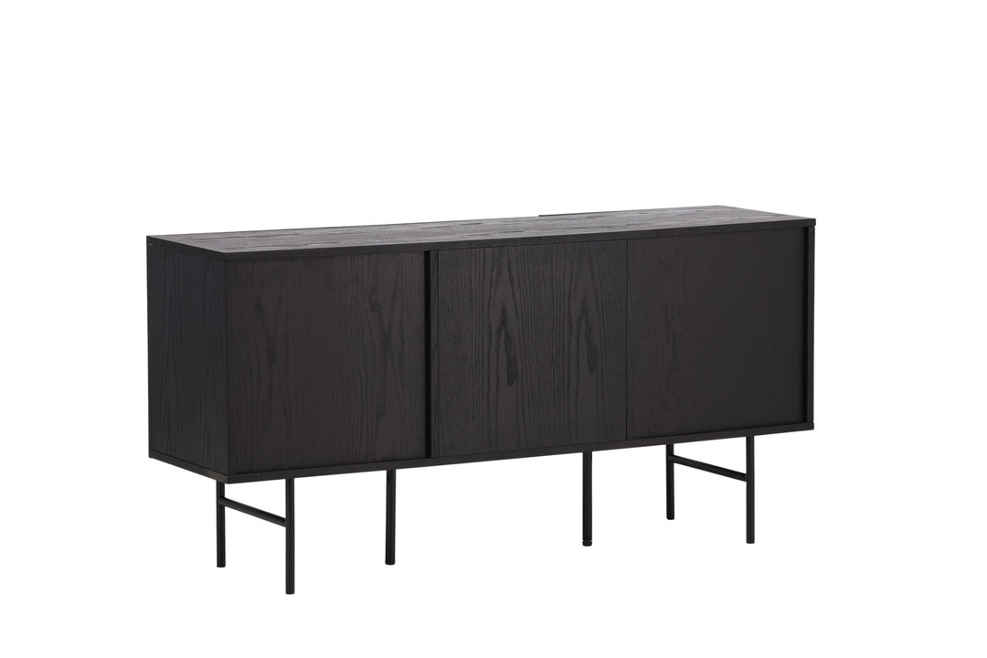 Vind Björkön Low Cabinet Storage - Black / Oak/faneer