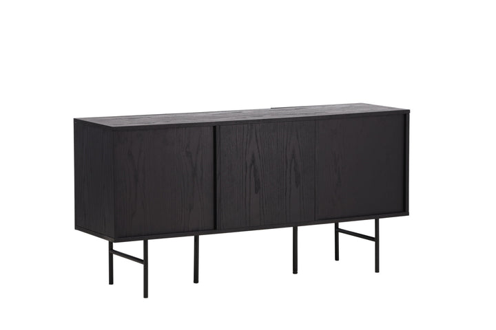 Vind Björkön Low Cabinet Storage - Black / Oak/faneer