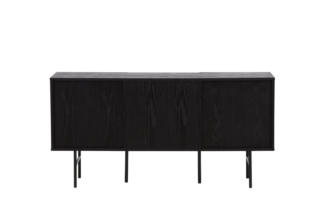 Vind Björkön Low Cabinet Storage - Black / Oak/faneer
