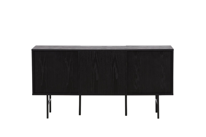 Vind Björkön Low Cabinet Storage - Black / Oak/faneer