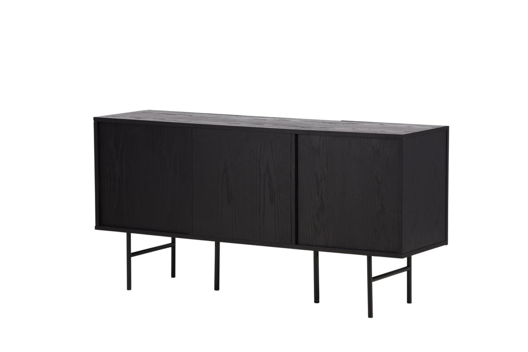 Vind Björkön Low Cabinet Storage - Black / Oak/faneer