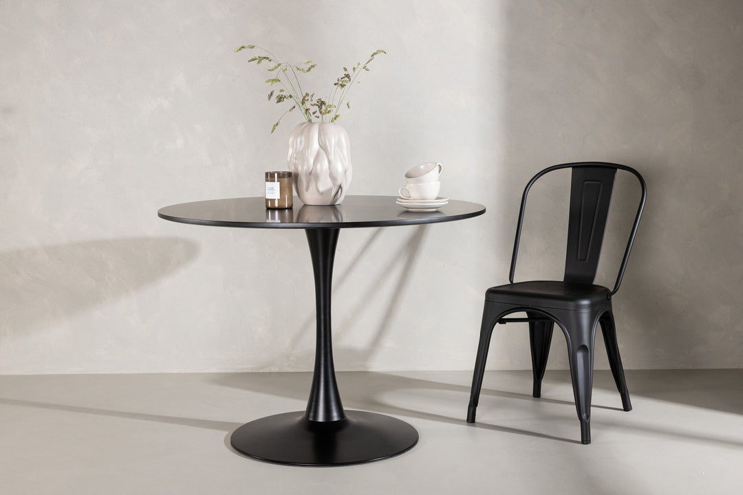 Venture Home Glade Dining Table - Black / Black MDF