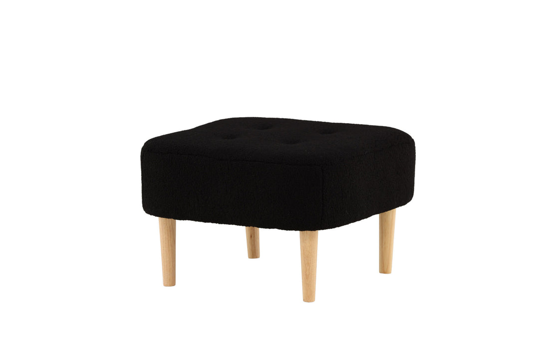 Venture Home Salina Ottoman/Pouf - Oaklook / Black Fleece