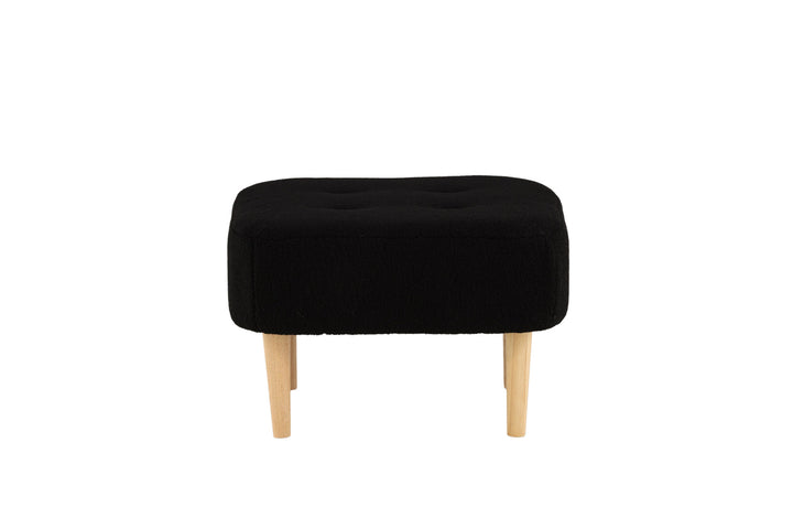 Venture Home Salina Ottoman/Pouf - Oaklook / Black Fleece