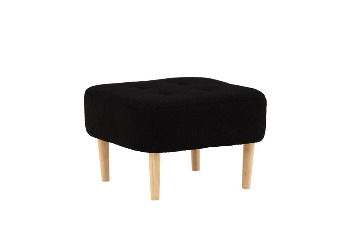Venture Home Salina Ottoman/Pouf - Oaklook / Black Fleece