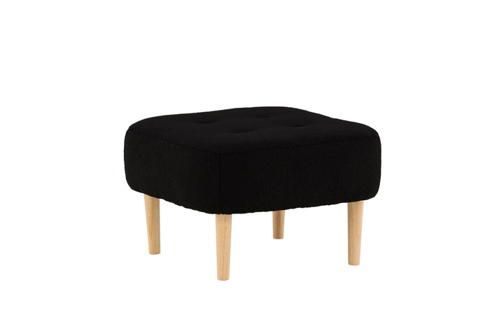 Venture Home Salina Ottoman/Pouf - Oaklook / Black Fleece