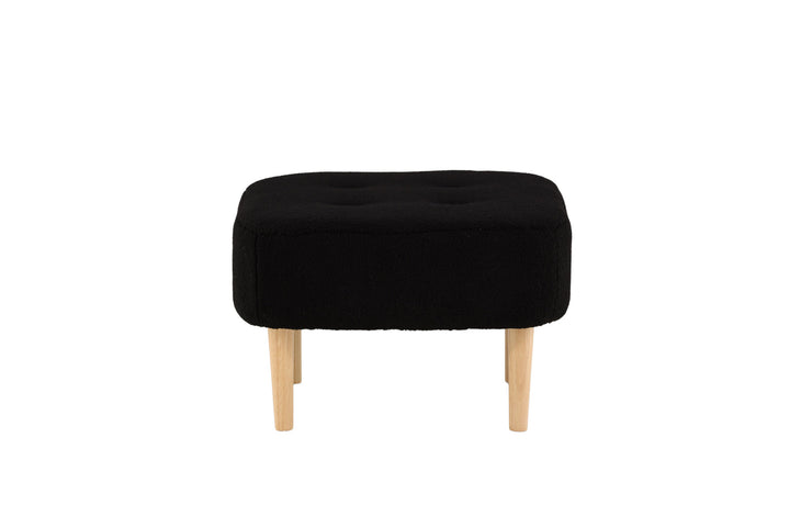 Venture Home Salina Ottoman/Pouf - Oaklook / Black Fleece