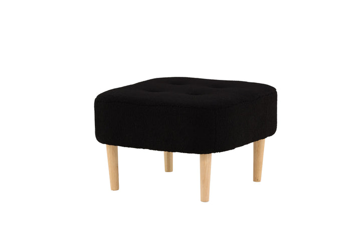 Venture Home Salina Ottoman/Pouf - Oaklook / Black Fleece