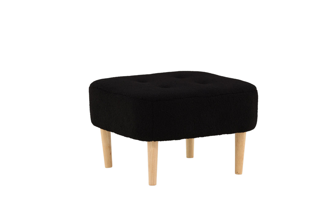 Venture Home Salina Ottoman/Pouf - Oaklook / Black Fleece