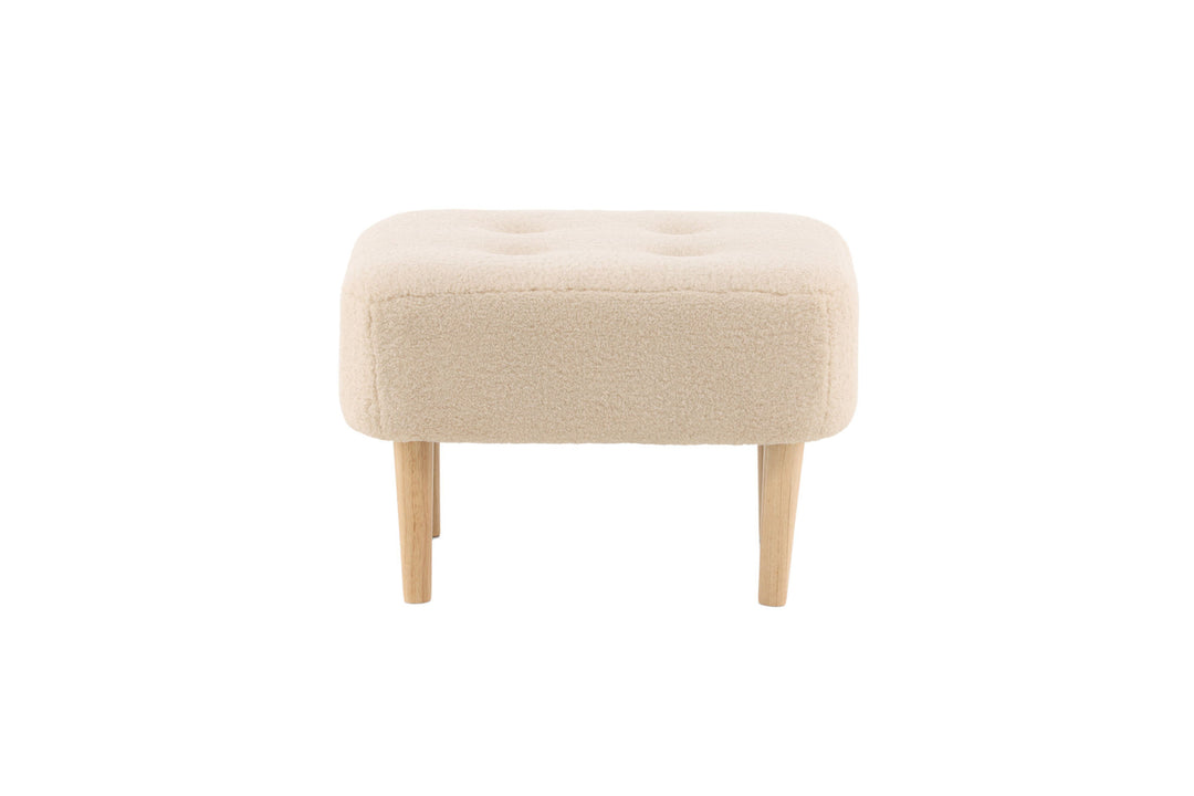 Venture Home Salina Ottoman/Pouf - Oaklook / White Fleece