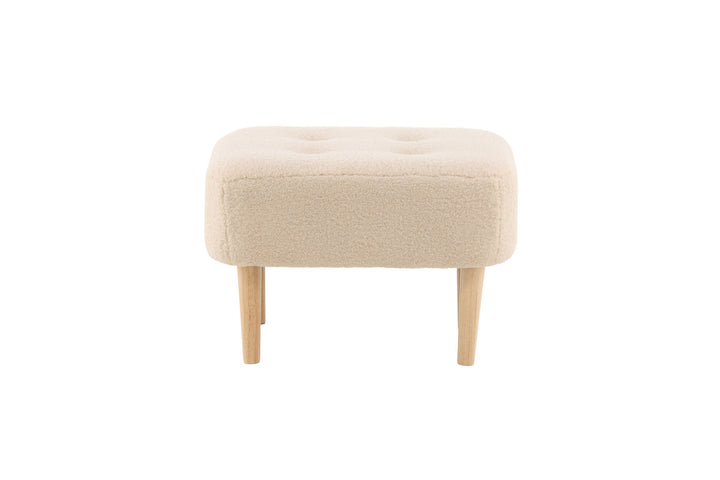 Venture Home Salina Ottoman/Pouf - Oaklook / White Fleece