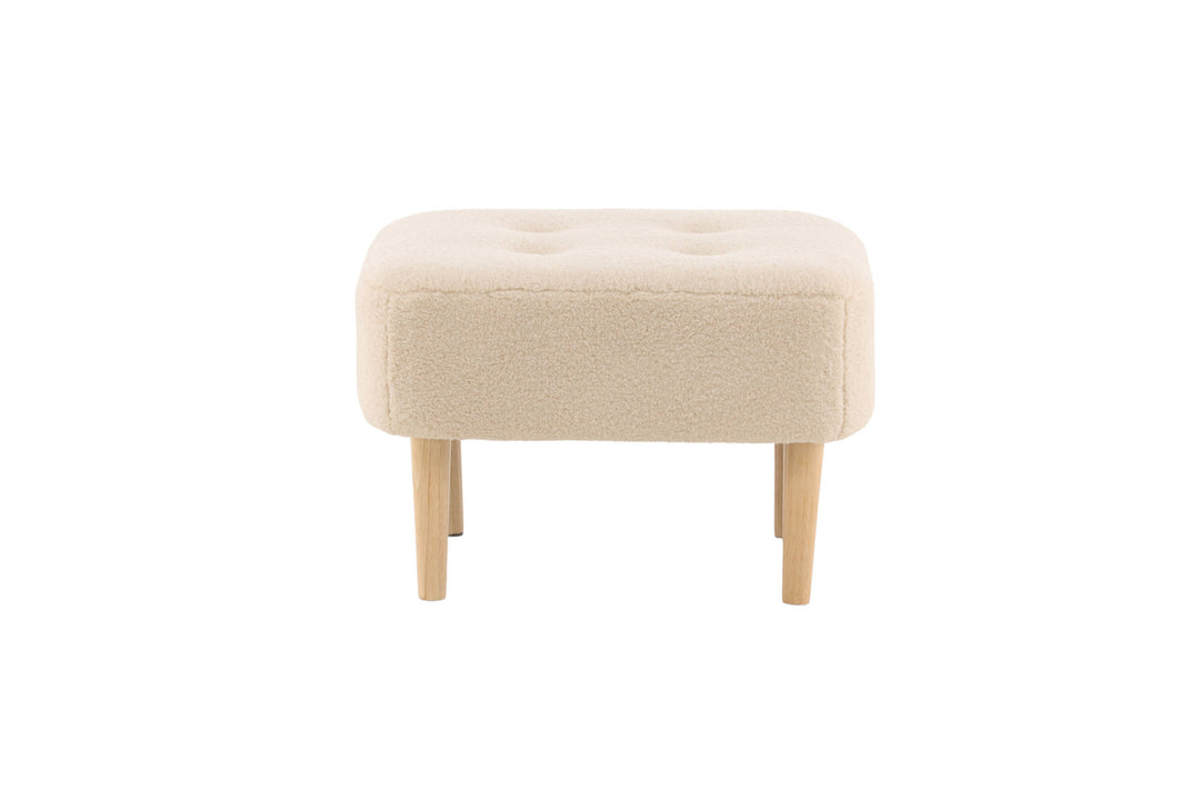Venture Home Salina Ottoman/Pouf - Oaklook / White Fleece