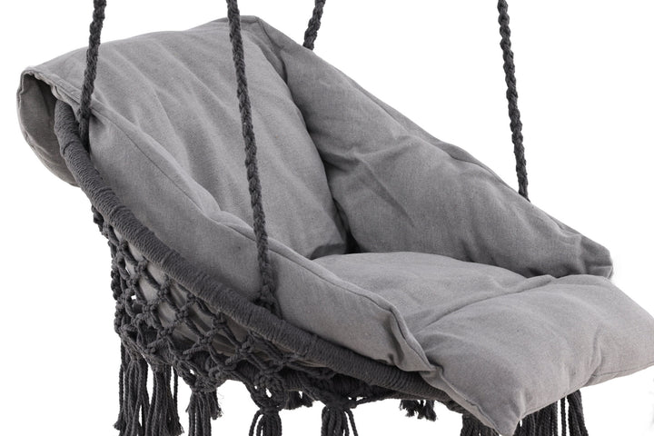 Venture Home Hamtic Swing Steel/Fabric - Grey / w pillows