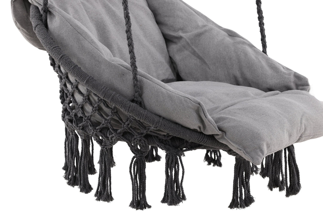 Venture Home Hamtic Swing Steel/Fabric - Grey / w pillows