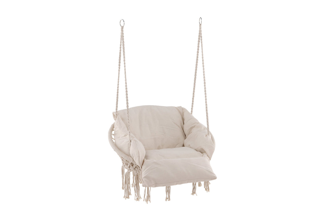 Venture Home Hamtic Swing Steel/Fabric - White / w pillows