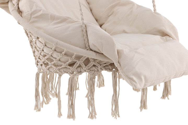 Venture Home Hamtic Swing Steel/Fabric - White / w pillows