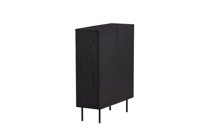 Vind Björkön High Cabinet Storage - Black / Oak/faneer