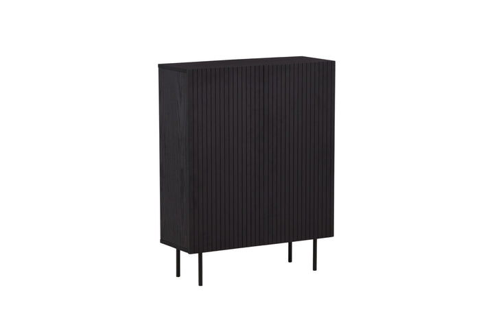 Vind Björkön High Cabinet Storage - Black / Oak/faneer
